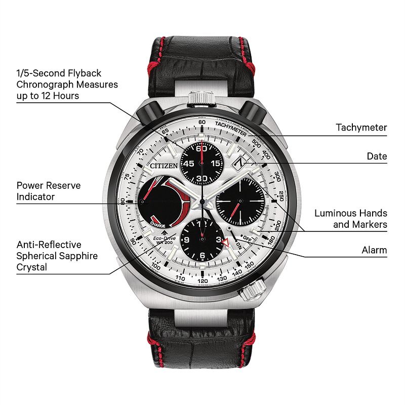 Promaster Tsuno Chronograph Racer - Men's AV0071-03A Red Watch